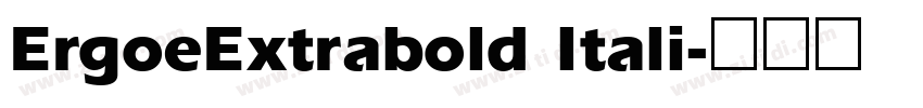 ErgoeExtrabold Itali字体转换